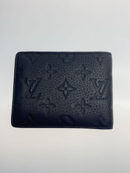 LOUIS VUITTON(ルイヴィトン) / 2つ折り財布/レザー/BLK/総柄/メンズ 