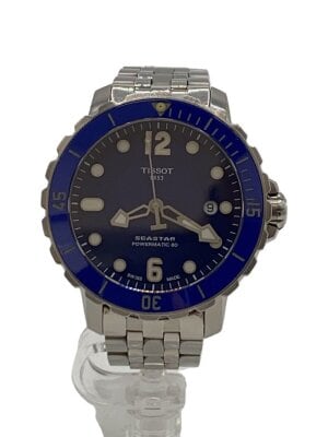 Tissot Powermatic 80 ヴィソデイト 自動巻 ブルー中古美品 Tissot Powermatic 80 ヴィソデイト 自動巻 ブルー中古美品