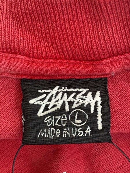 STUSSY(ステューシー) / Tシャツ/L/コットン/RED/プリント/80s/USA製 