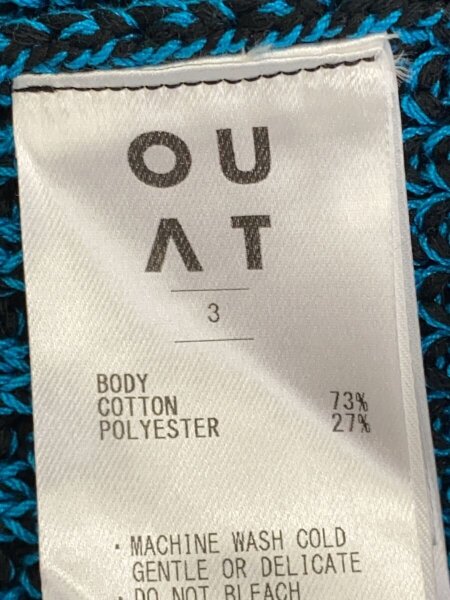OUAT(オーユーエーティー) / ニットベスト(厚手)/3/コットン/BLU