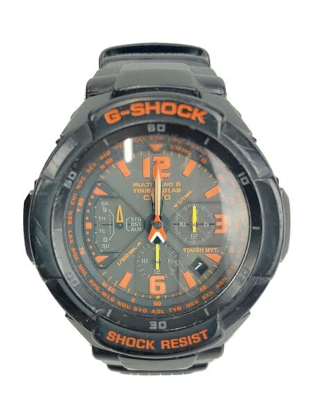 CASIO / ソーラー腕時計・G-SHOCK/アナログ/ラバー/BLK/BLK CASIO(カシオ) / ソーラー腕時計・G-SHOCK/アナログ/ラバー/BLK/BLK/SS