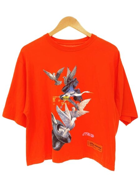 HERON PRESTON(ヘロンプレストン) / Tシャツ/S/コットン/ORN 