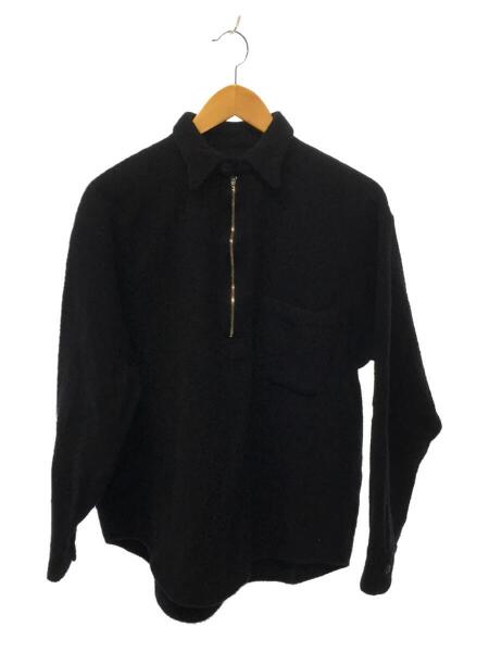 COMOLI(コモリ) / 23AW/縮絨ウール ハーフジップシャツ/1/ウール/NVY 