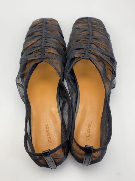 TODAYFUL(トゥデイフル) / Sheer Gather Flatshoes/シューズ/37/BLK 