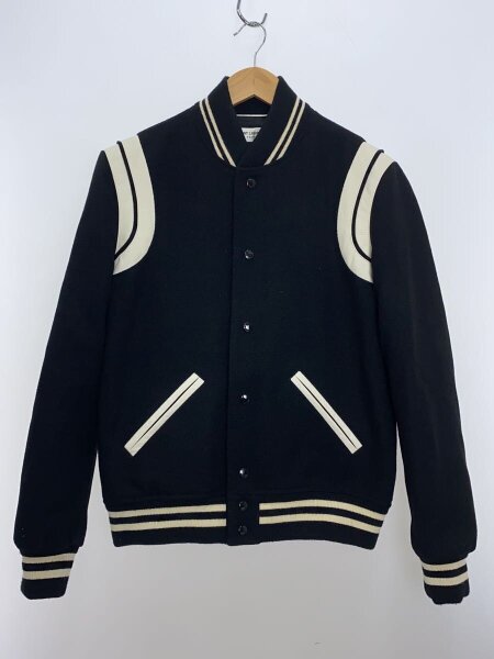 ひなさん購入　Saint Laurent teddy　スタジャン ネイビー美品 SAINT LAURENT(サンローラン) / Teddy Jacket/スタジャン/48/ウール