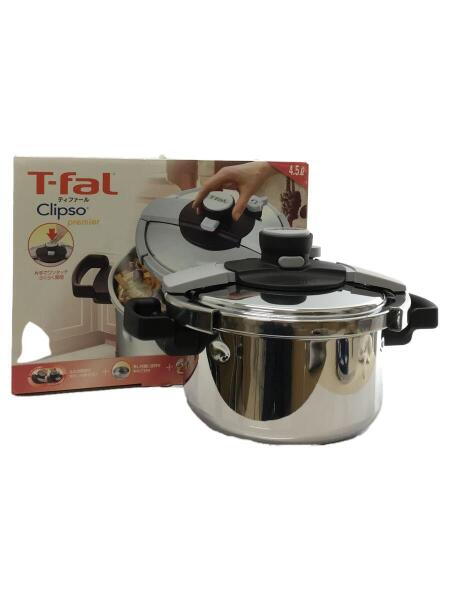 Tefal 　ティファール　圧力鍋 シルバー T-fal(ティファール) / 圧力鍋/容量:4.5L/SLV(シルバー) | 中古品の