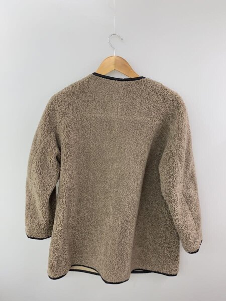 ほぼ未使用✨SHIPS ボアコート レザーパイピングミディコート ベージュ 