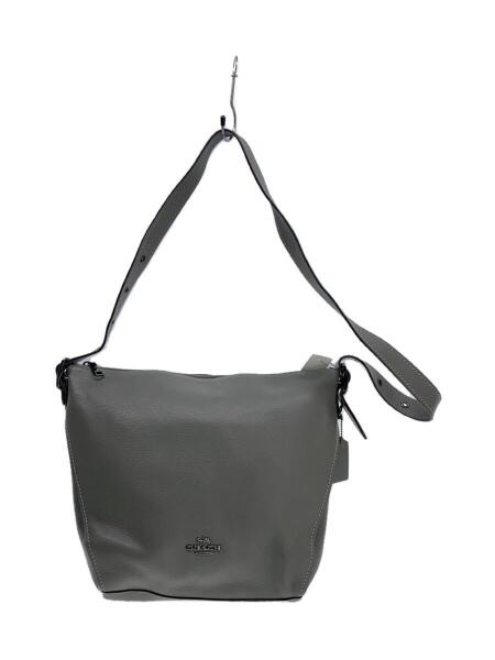 COACH(コーチ) / オールレザー/ショルダーバッグ/レザー/GRY/無地 