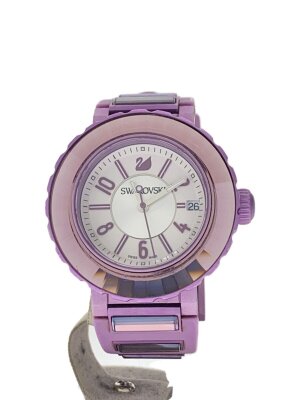 稼働 SWAROWSKI 腕時計 クリスタル スクエア レディース 1609