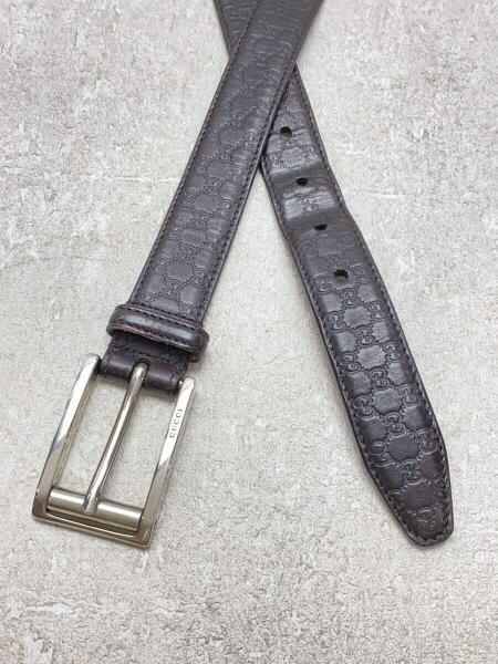 GUCCI ブラックレザーベルト 281798 8MJN