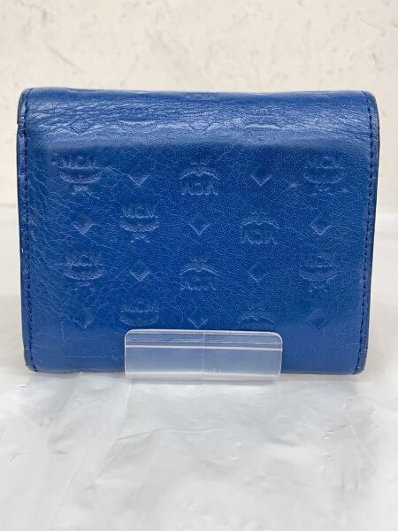 MCM財布 MCM(エムシーエム) / 3つ折り財布/レザー/BLU/総柄/レディース