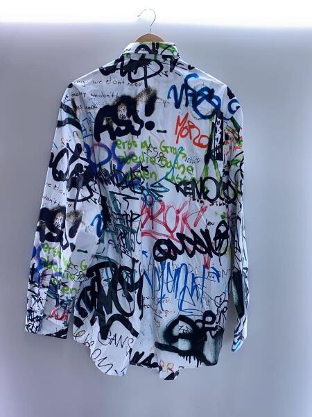 VETEMENTS / 長袖シャツ/S/コットン/WHT/総柄/UE51SH900W VETEMENTS(ヴェトモン) / 長袖シャツ/XS/コットン/WHT/総柄/ue51sh900w