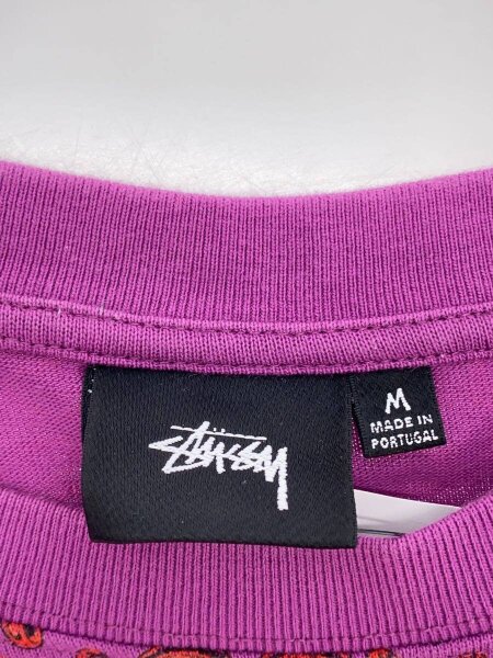 STUSSY(ステューシー) / 長袖Tシャツ/M/コットン/PUP/総柄/1140313