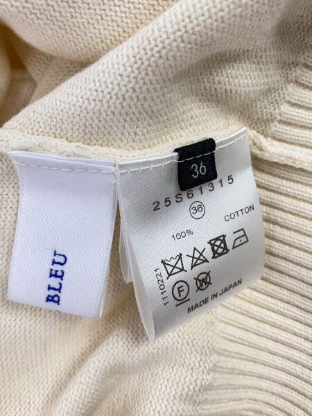 LE CIEL BLEU / ニット・セーター(薄手)/36/コットン/BLK/25S61315 LE CIEL BLEU(ルシェルブルー) / ニット・セーター(薄手)/36/コットン