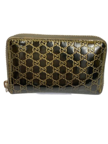 GUCCI(グッチ) / カードケース/エナメル/KHK/総柄/レディース