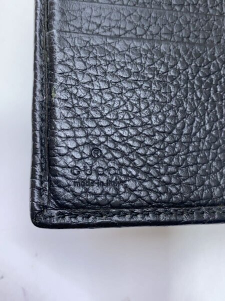 GUCCI(グッチ) / 2つ折り財布/レザー/BLK/メンズ/496334・496334