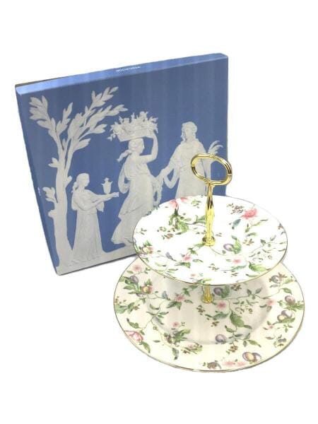 ウェッジウッド スイートプラム 2段ケーキスタンド 箱付 美品 WEDGWOOD(ウェッジウッド) / 洋食器/スイートプラム/ケーキスタンド
