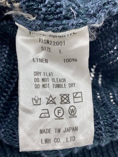 VAINL ARCHIVE(バイナルアーカイブ) / セーター(薄手)/L/リネン/NVY