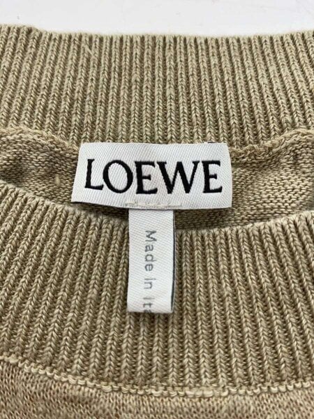 LOEWE(ロエベ) / ニット・セーター(薄手)/S/リネン/KHK/S359Y14K37