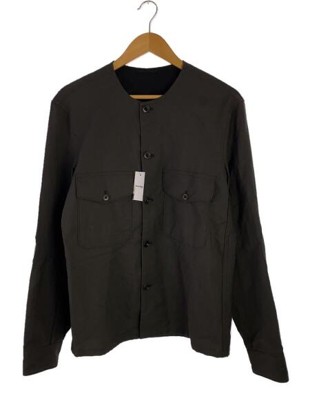 20SS/Vネック/ノーカラー/ジャケット/48/コットン/GRY LEMAIRE