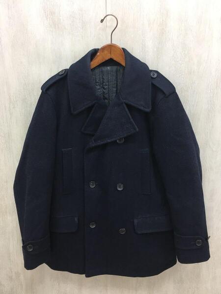 昭和レトログレー ウール ピーコート ダブルブレスト