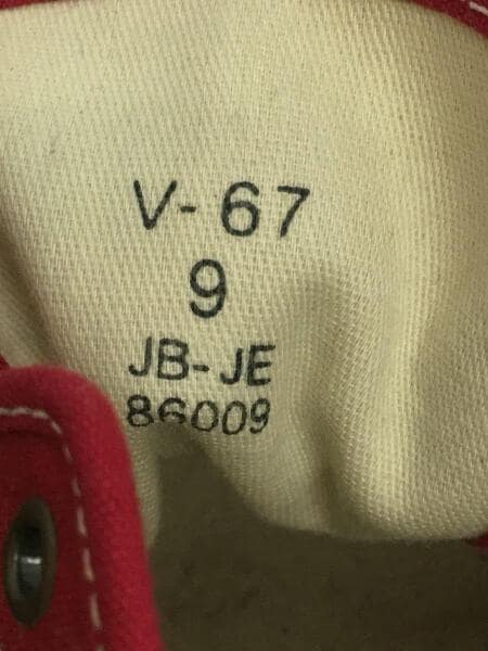 VANS(バンズ) / ローカットスニーカー/US9/RED/キャンバス 90s V-67