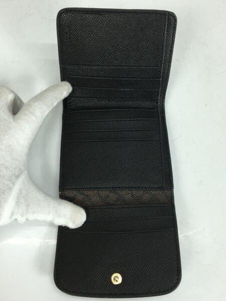 COACH(コーチ) / 3つ折り財布/レザー/BLK/無地/レディース/F53768