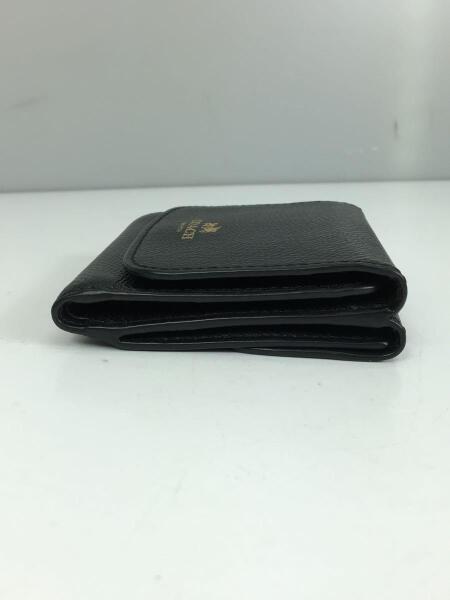 COACH(コーチ) / 3つ折り財布/レザー/BLK/無地/レディース/F53768