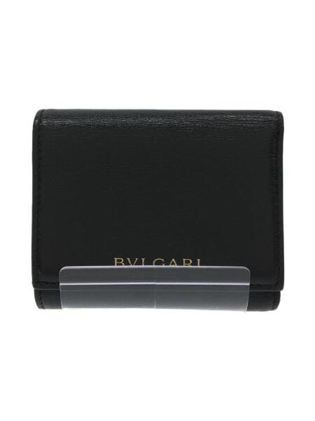 BVLGARI 三つ折り財布 黒 レザー 【公式通販】
