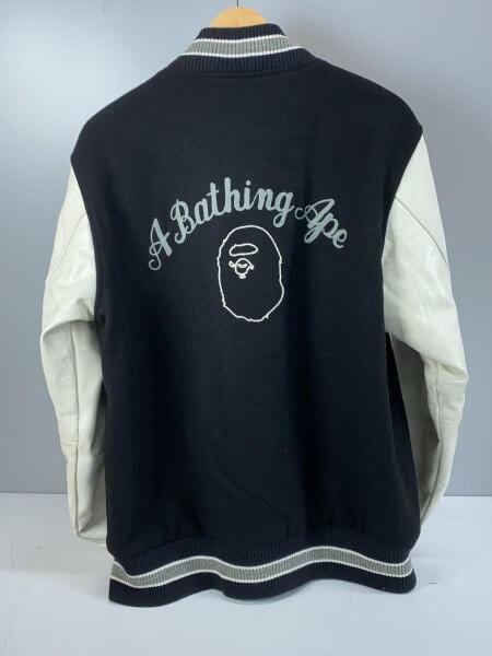 A BATHING APE(アベイシングエイプ) / スタジャン/XL/ポリエステル/BLK
