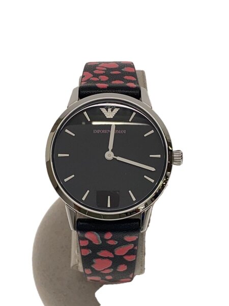 EMPORIO EMPORIO ARMANI◇クォーツ腕時計/アナログ/-/BLK/SLV/ar-2434 