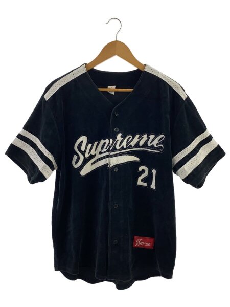 Supreme(シュプリーム) / 20AW/velour baseball jersey/M/コットン/BLK 