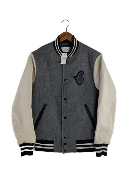 COACH(コーチ) / スタジャン/XS/ウール/レザー/GRY/F33820 | 古着の 