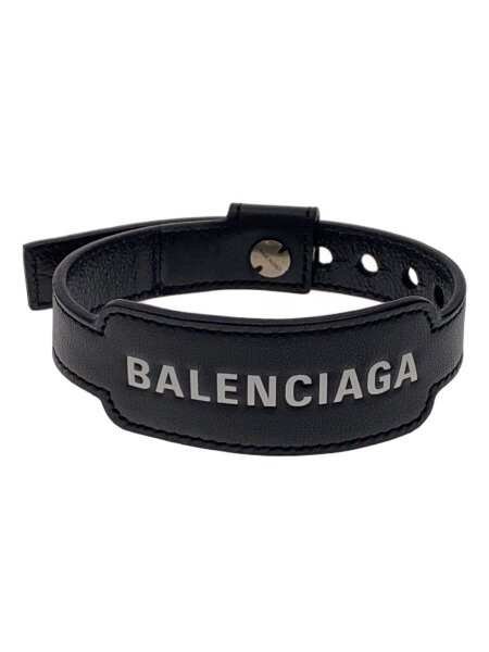 BALENCIAGA ブラックレザーブレスレット バレンシアガ BALENCIAGA 