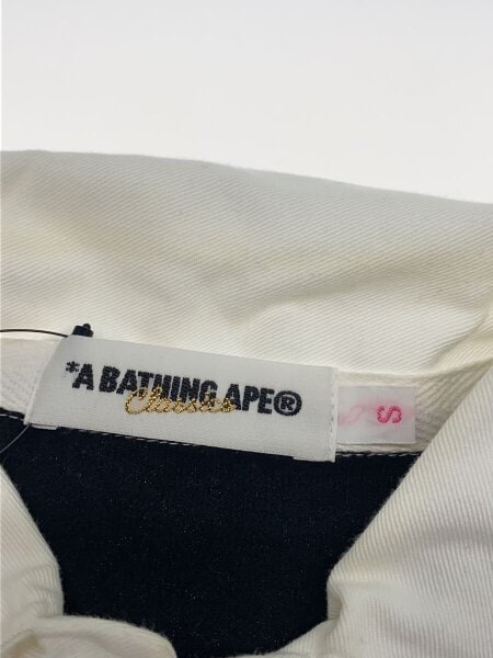 A BATHING APE(アベイシングエイプ) / ポロシャツ/S/コットン/WHT 