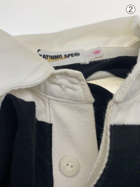 A BATHING APE(アベイシングエイプ) / ポロシャツ/S/コットン/WHT 