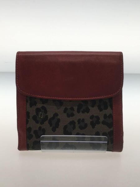 FENDI(フェンディ) / 2つ折り財布/キャンバス/レッド/赤/レザーコンビ 
