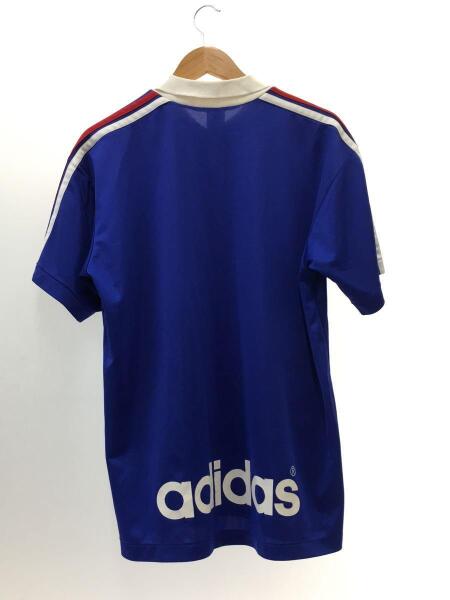 <デサント製> アディダス　Ｔシャツ　青　Ｏ　ゲームシャツ adidas(アディダス) / 90s/Tシャツ/XO/ポリエステル/ブルー/青