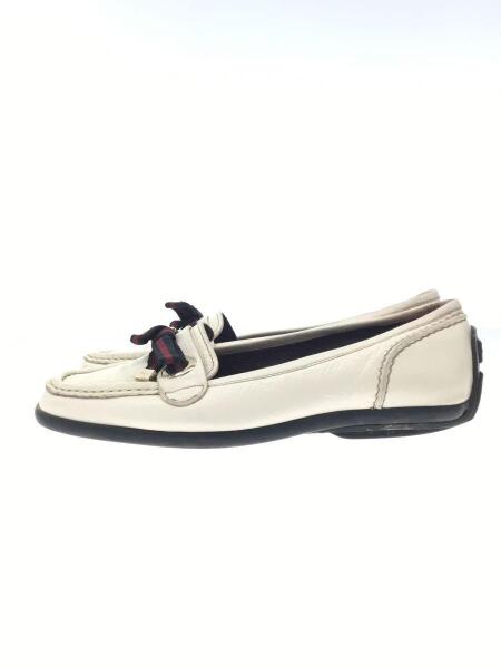GUCCI(グッチ) / ローファー/34/ホワイト/白/レザー/リボン/163326/靴