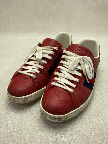 GUCCI グッチ GGエンボス レザー ローカットスニーカー ホワイト