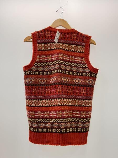 Jamieson's ノルディック柄 Vネックベスト Jamieson's of Shetland