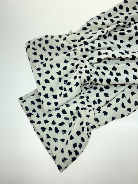 SNIDEL / 長袖ワンピース/0/ポリエステル/WHT/ドット/SWFO215033 SNIDEL(スナイデル) / 長袖ワンピース/0/ポリエステル/WHT/ドット