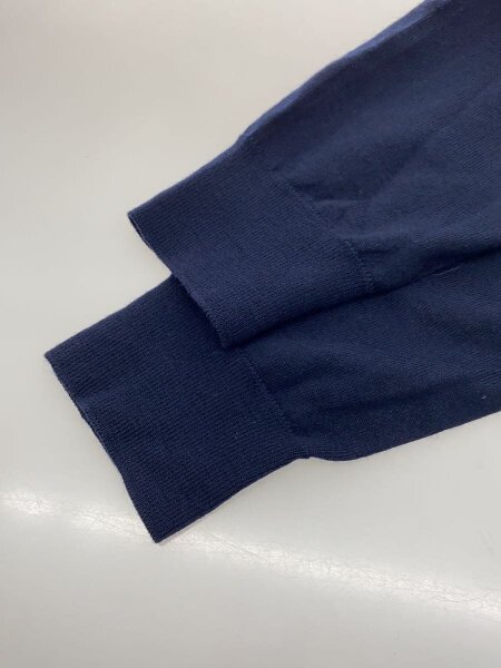 PRADA(プラダ) / 22SS長袖ニットポロシャツ/シャツ/50/ウール/NVY/無地