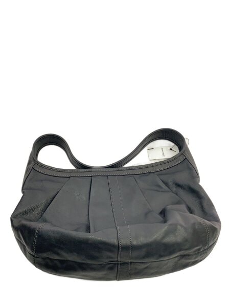 美品 COACH ハンドバッグ シグネチャー キャンバス レザー BLACK 1円 
