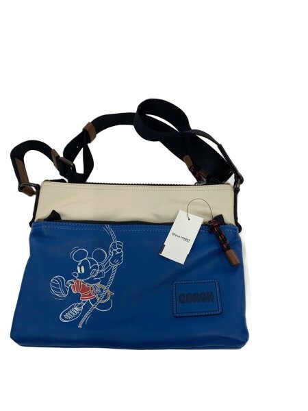 COACH(コーチ) / ミッキー/バイカラー/ショルダーバッグ/レザー/BLU 
