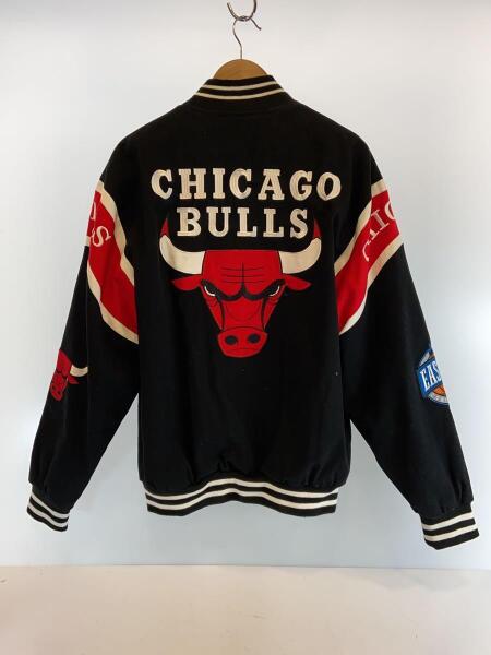 NBA(エヌビーエー) / CHICAGO BULLS/スタジャン/M/コットン/BLK/シミ有 