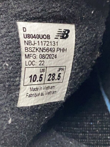 NEW BALANCE(ニューバランス) / U8040/ブラック/28.5cm/BLK | 中古品の 