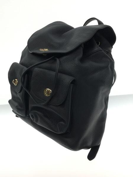 COACH(コーチ) / ダブルポケット/リュック/レザー/ネイビー | 中古品の 