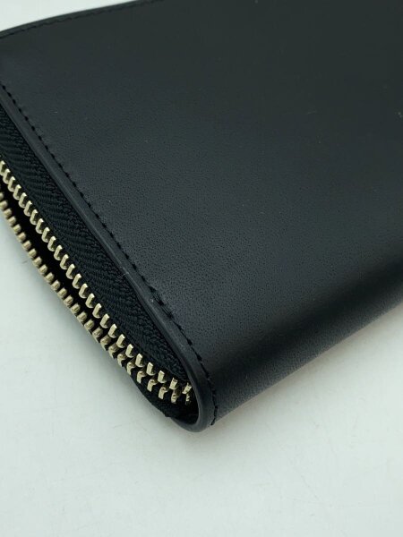 無印良品(ムジルシリョウヒン) / 長財布/レザー/BLK/無地/レディース