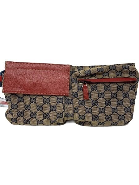 GUCCI(グッチ) / ウエストバッグ_GGプラス/PVC/RED/総柄 | 中古品の 